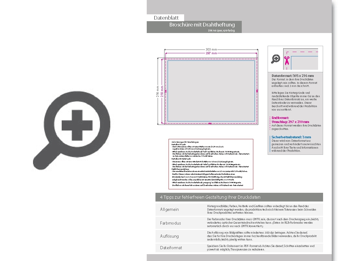 Product Bild brosch__re_mit_drahtheftung__endformat_din_a4_quer__68-seitig