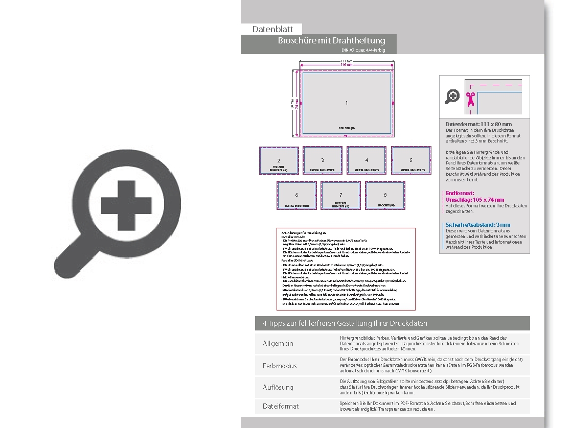 Product Bild brosch__re_mit_drahtheftung__endformat_din_a7_quer__136-seitig