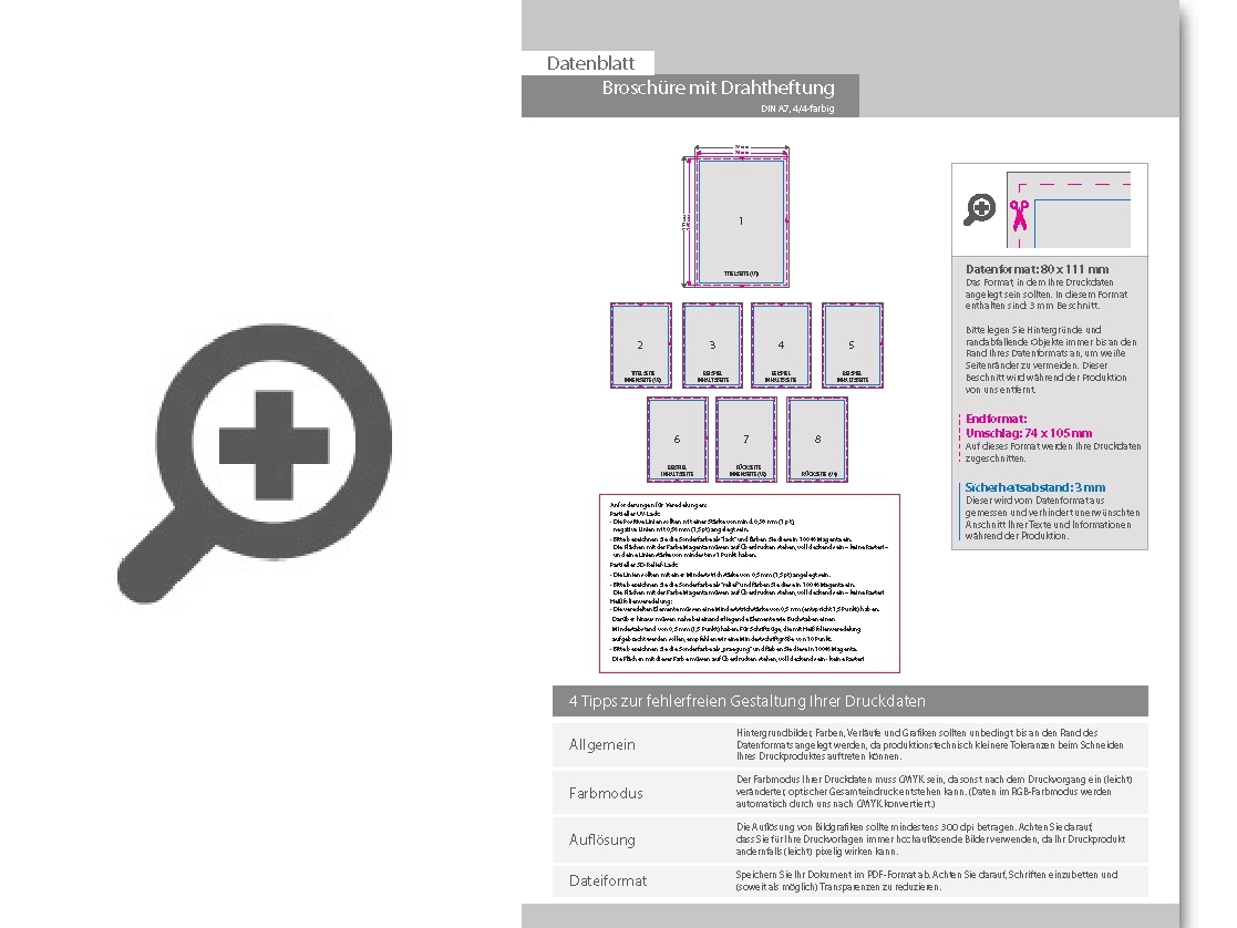 Product Bild brosch__re_mit_drahtheftung__endformat_din_a7__36-seitig