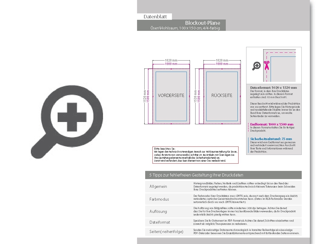 Product Bild hochwertige_blockout-plane_100_x_150_cm__4_4-farbig_bedruckt____sen_im_abstand_von_50_cm_oben_und_unten