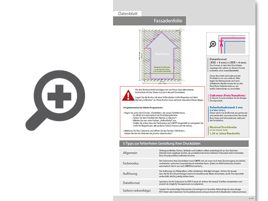 Product Bild hochwertige_fassadenfolie_in_pfeil-form_konturgeschnitten___einseitig_4_0-farbig_bedruckt