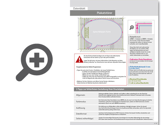 Product Bild hochwertiger_plakatst__rer_4_0-farbig_bedruckt_in_sprechblase-form