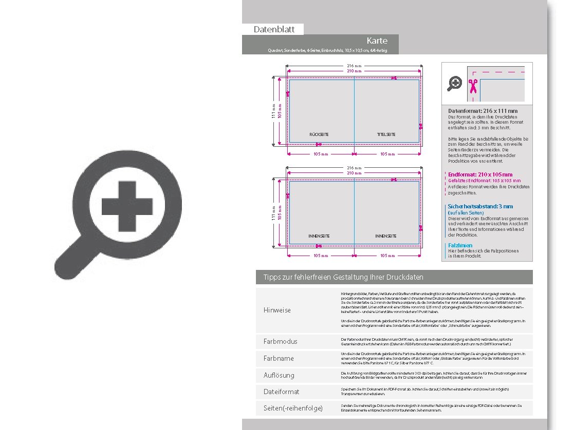 Product Bild hochzeitskarte_quadrat_105_x_105_mm_4-seiter_4_4_farbig_+_sonderfarbe_silber