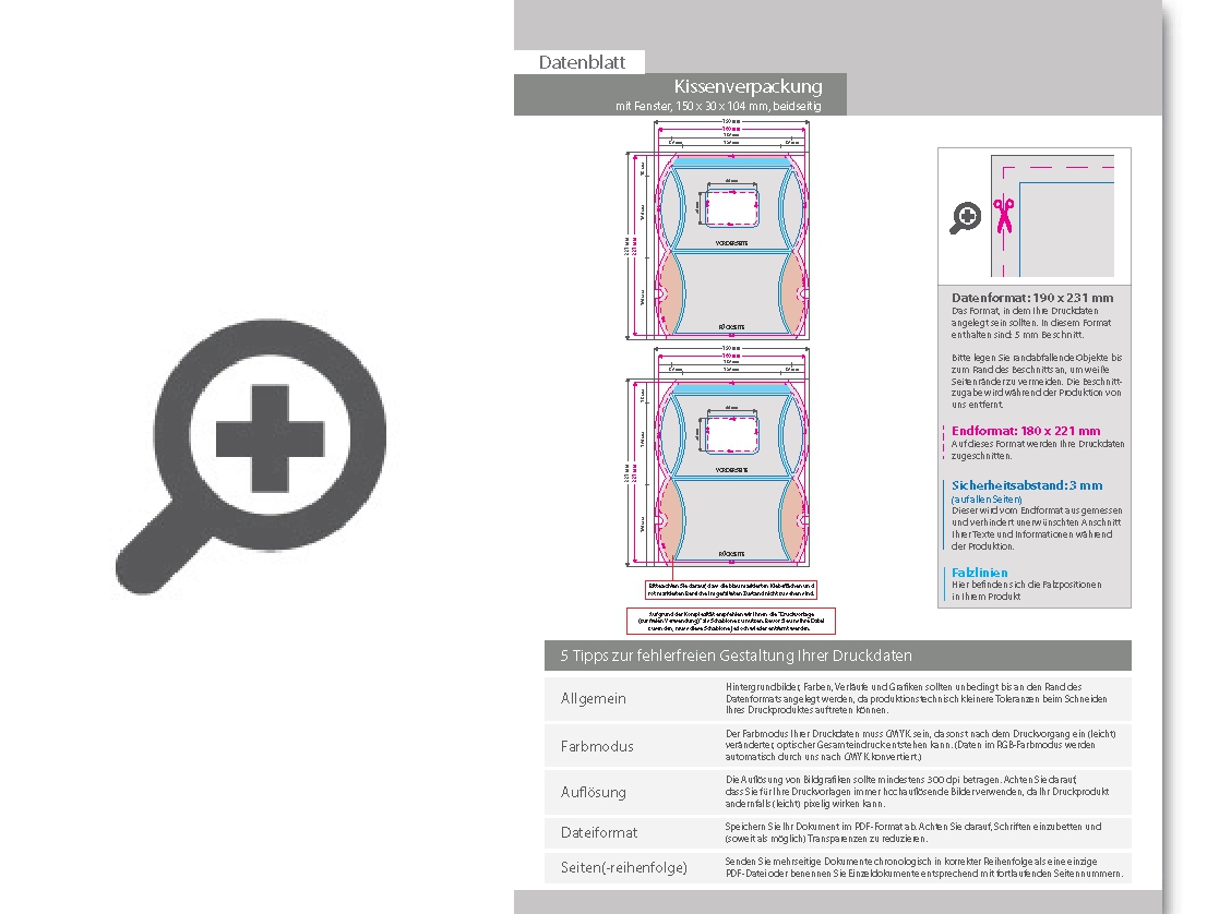 Product Bild kissenverpackung_(15_cm_x_3_cm_x_10_4_cm)_beidseitig_bedruckt_5_4-farbig_(cmyk_+_sonderfarbe)_mit_geklebtem_fenster