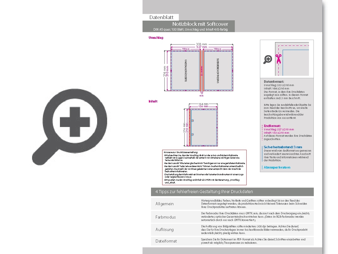 Product Bild block_mit_softcover__din_a5_quer__100_blatt__umschlag_und_inhalt_4_0-farbig_cmyk_einseitig_bedruckt