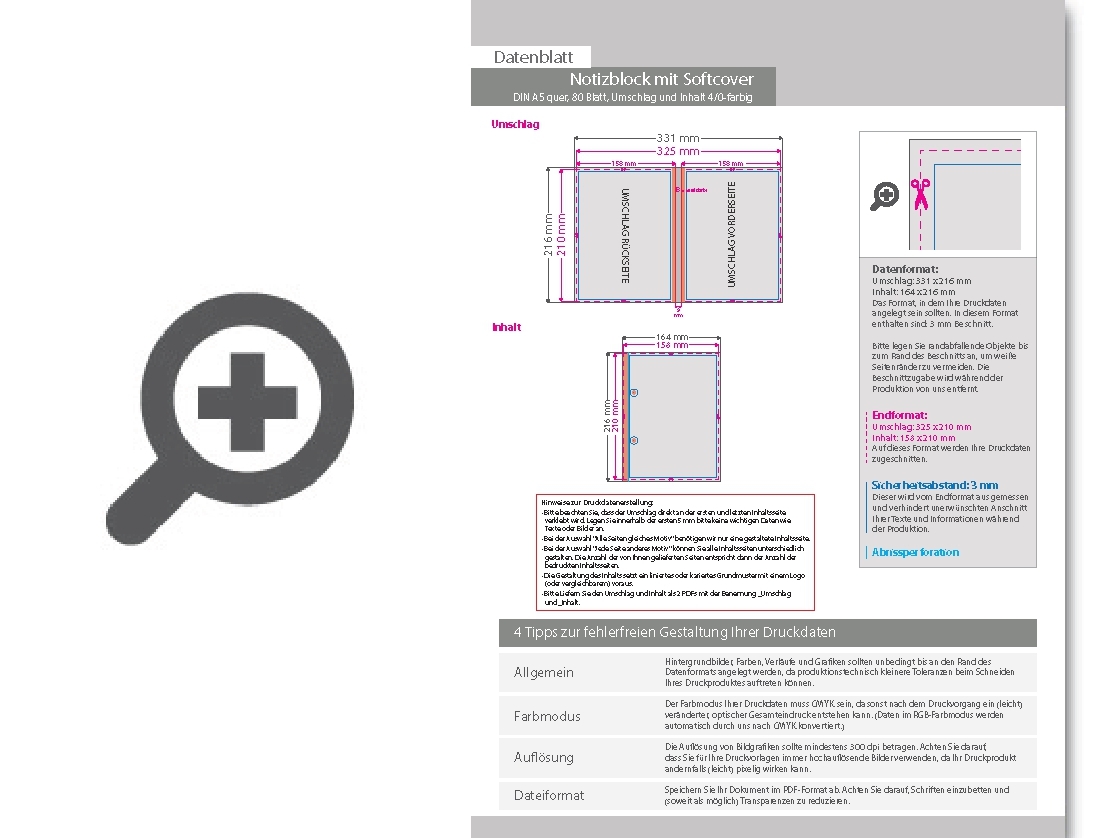 Product Bild block_mit_softcover__din_a5_quer__80_blatt__umschlag_und_inhalt_4_0-farbig_cmyk_einseitig_bedruckt