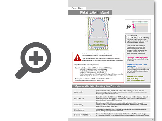 Product Bild plakat_statisch_haftend_4_0_farbig_bedruckt_in_mensch-form_konturgeschnitten