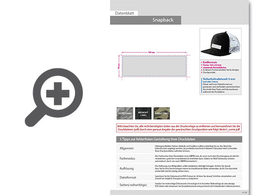 Product Bild trucker_camo_snapback_cap__mit_einer_stickposition_(vorne_mittig)